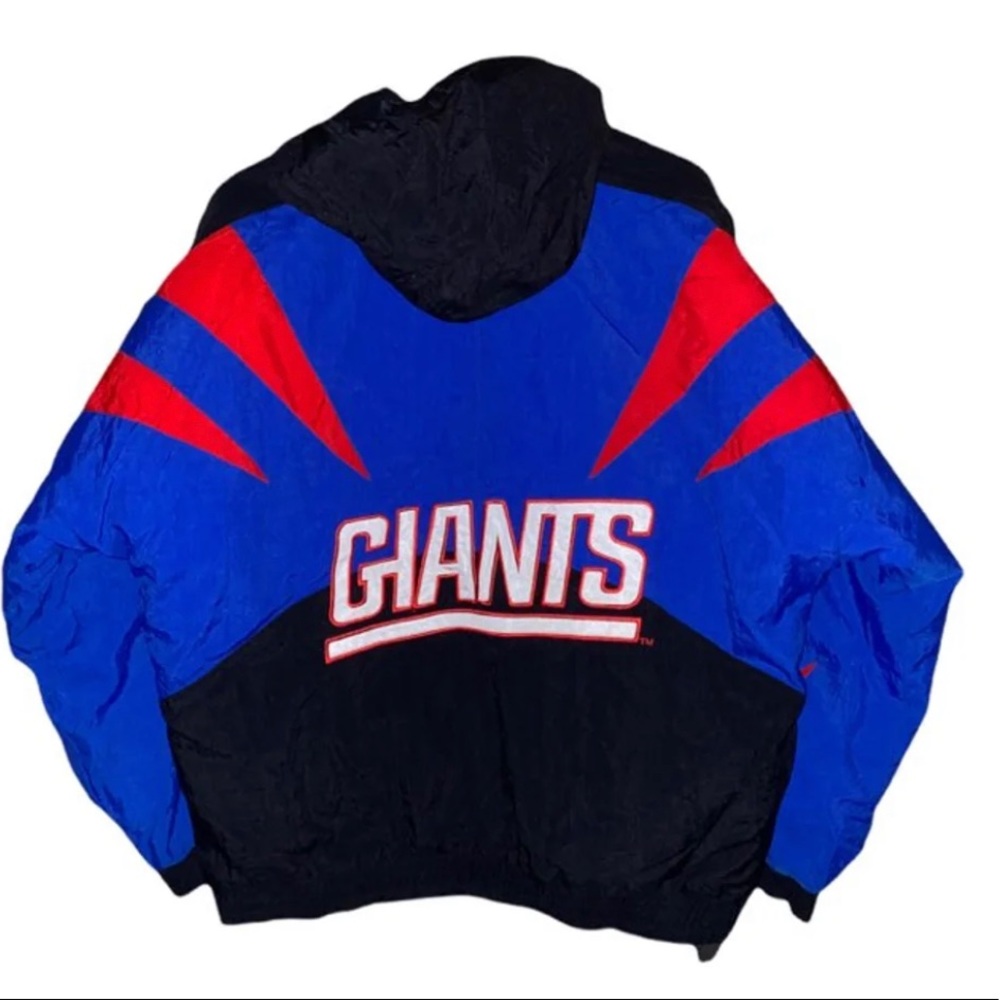 Vintage 90s Shark-Tooth Jacket | VTG New York Giants NFL Pro Line by Apex One